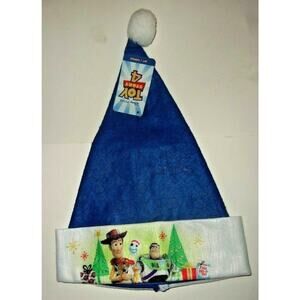 Share Christmas Santa Hat Disney Toy Story Festive 16" Blue Felt Embossed by RUZ
